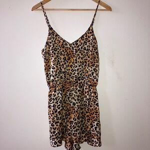 Charlotte Olympia x Agent Provocateur Animal Print Silk Romper S